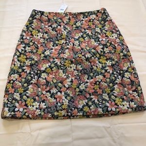 NWT Loft mini skirt with pink, yellow floral